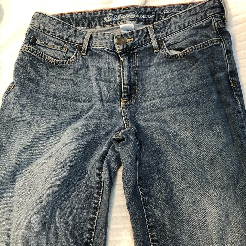 Eddie Bauer straight leg medium was denim